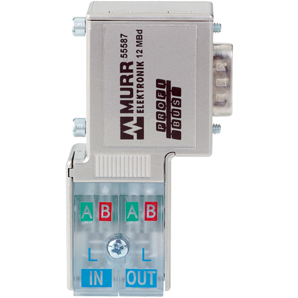 Murr Elektronik PROFIBUS-PLUG-MALE (SUB-D) 90°, Cut clamp for rigid and flexible wires 55585